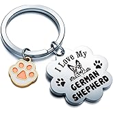 WSAORM German Shepherd Keychain For German Shepherd Mom Gifts Dog Keychain For Dog Lover Owner Jewelry