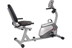 Body Champ Magnetic Recumbent Exercise Bike, Low-Impact Exercise Indoor Cycling Bike for Cardio Fitness, Equipment for Home Gym BRB852, Black/Silver, one Size