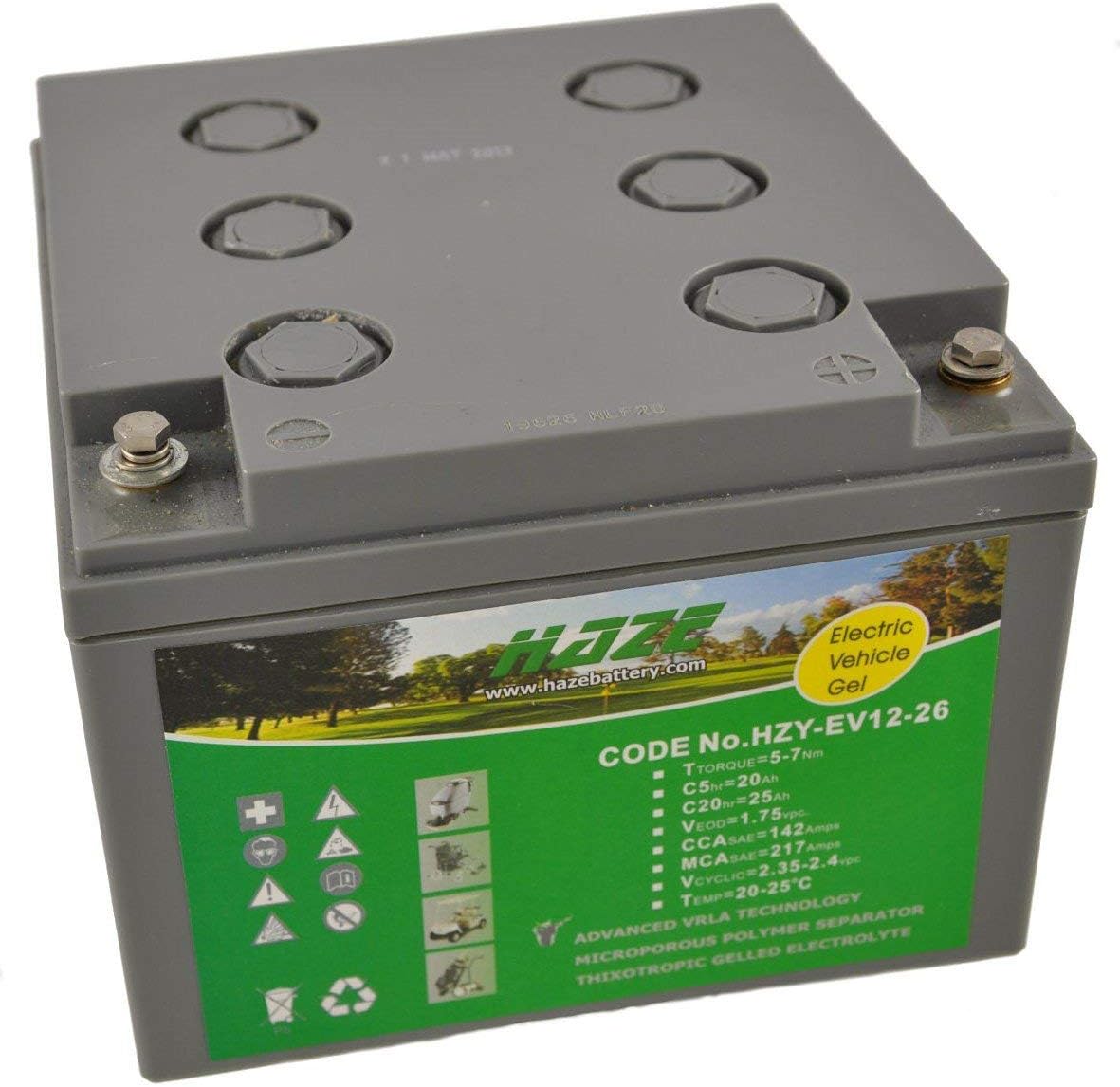 12V 26Ah Haze Gel Mobility Scooter & Powerchair Battery