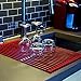 Domestic Corner - Dish Rack - Over-the-Sink Roll-Up Drying Rack - Dark Red