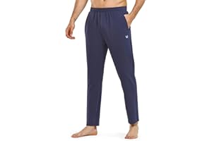 NORTHYARD Men's Yoga Casual Sweatpants Cotton Athletic Lounge Pants Open Bottom Loose Exercise Straight Leg Pant with Pockets