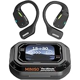 MINISO M98 AI Translation Earbuds, 3-in-1 Real-Time Translator Earbuds with App, 134 Languages Translation Earbuds with LCD Touchscreen, Open Ear Translator Earbuds for Learning, Traveling, Business