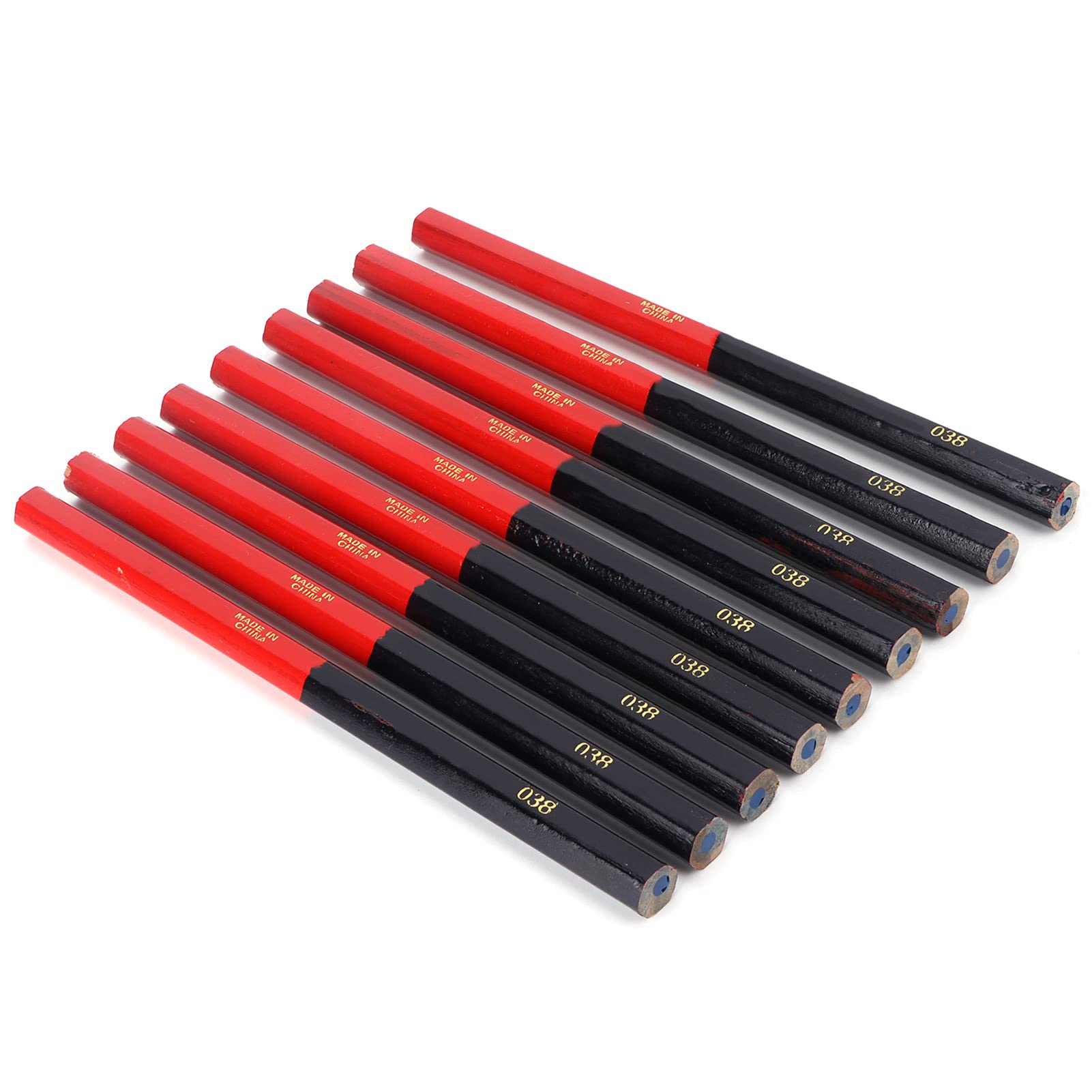 Joiners Pencil, Builders Pencil, 10pcs Construction Pencils Hard Carpenter Pencils 2 Hex 2 Head Woodworking Pen Tracer Pencil Marking Pencil for Wood Working Tools/Concrete Marking