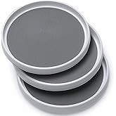 Rarapop 3 Pack Non Skid Lazy Susan Turntable Display Stand, 10-Inch Rotating Spice Rack Spinning Organizer for Cabinet, Pantr