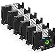 Clear Label Maker Tape TZe-131 Compatible with Brother P-Touch Label Tape TZ TZe 12mm 0.47 Laminated 1/2" Black on Clear TZe131 for PT-D220 D210 H110 1180 1280 1890 Tape Refills, 6-Pack
