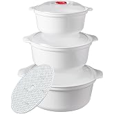 POYIPI Microwave Bowls with Lids Microwave Safe Bowl, Microwaveable Dishes | Microwave Dishes for Heating Food, Ramen Cooker, Microwave Bowls, Microwave Cookware, Dorm Kitchen Essentials, BPA-Free