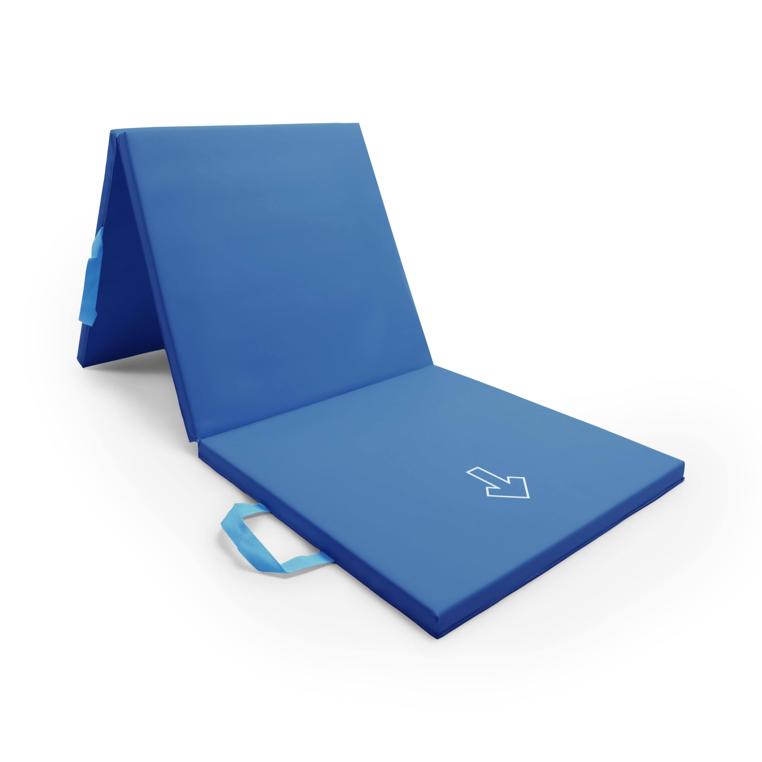 NORTHERN Yoga Mat Exercise Fitness Tri-Fold Foam Mat Extra Thick Non Slip Large Padded Stretching Home Gym Equipment Accessory 3 Folding Multi-Purpose Workout with Carrying Handle