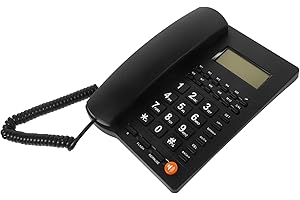Kichvoe Corded Landline Telephone with Answering Machine, Large Button Phone for Elderly Use in Household