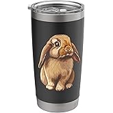 Art Illustration Mini Holland Lop Bunny Rabbit Lover Stainless Steel Insulated Tumbler