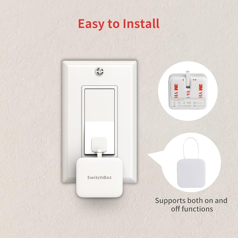 Smart Bluetooth Switch Toggle - Machen Sie Schalter intelligent, App- und Timer-Steuerung, fügen Sie SwitchBot Hub Mini hinzu, um es mit Alexa, Google Home und IFTTT Kompatibel zu Machen