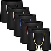 CONKEND Boys Boxer Briefs,Cotton Toddler Underwear Breathable Mesh Performance Sport Big Boy Boxer Briefs with Fly 5 Pack