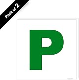 Sara Prints Pack of 2 P Plates Self Adhesive 180x180 mm P Sign view 2