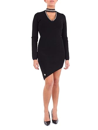 Philipp Plein Fashion Womens Wrg0825pte003n02 Black Dress Season