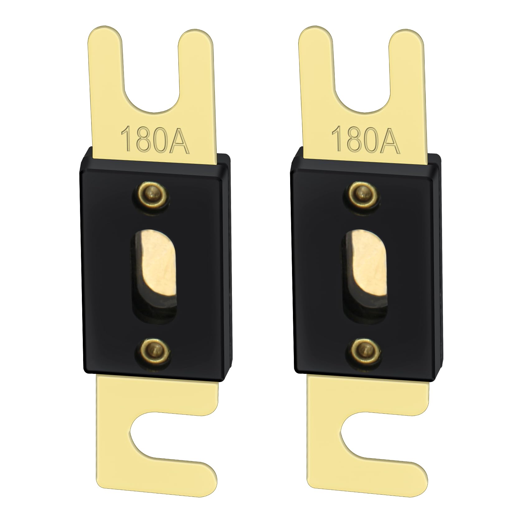 Heschen ANL Fuse ANL-180 180 Amp for Car Vehicles Audio System Sheet Gold Tone & Black 2 Pack