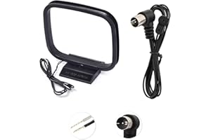 Superbat AM FM Antenna Kit, FM Radio Antenna and AM Loop Antenna with 2 Bare Wire 75 Ohm UNBAL for Yamaha Sony Natural Sound 