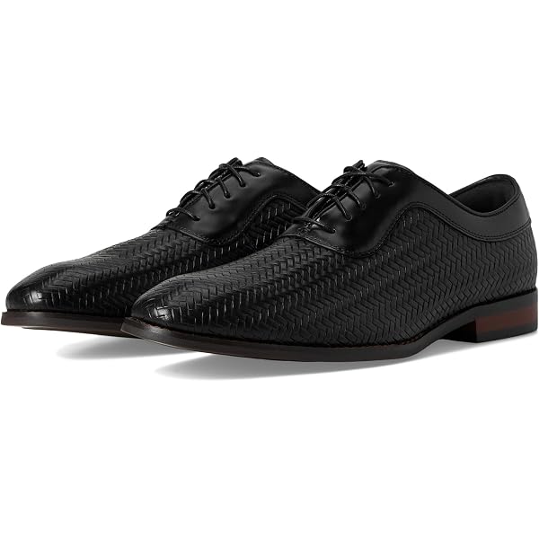 Mezlan Size 10 Woven Style Leather Oxford Dress Shoes NWB Mezlan Mens Black Lace-up Oxford Leather Dress Shoes – The  main image 4