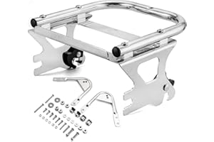 Mofun Detachable Two Up Tour Rack Luggage Rack with Docking Hardware Kit Compatible with Harley Touring Road King Electra Str