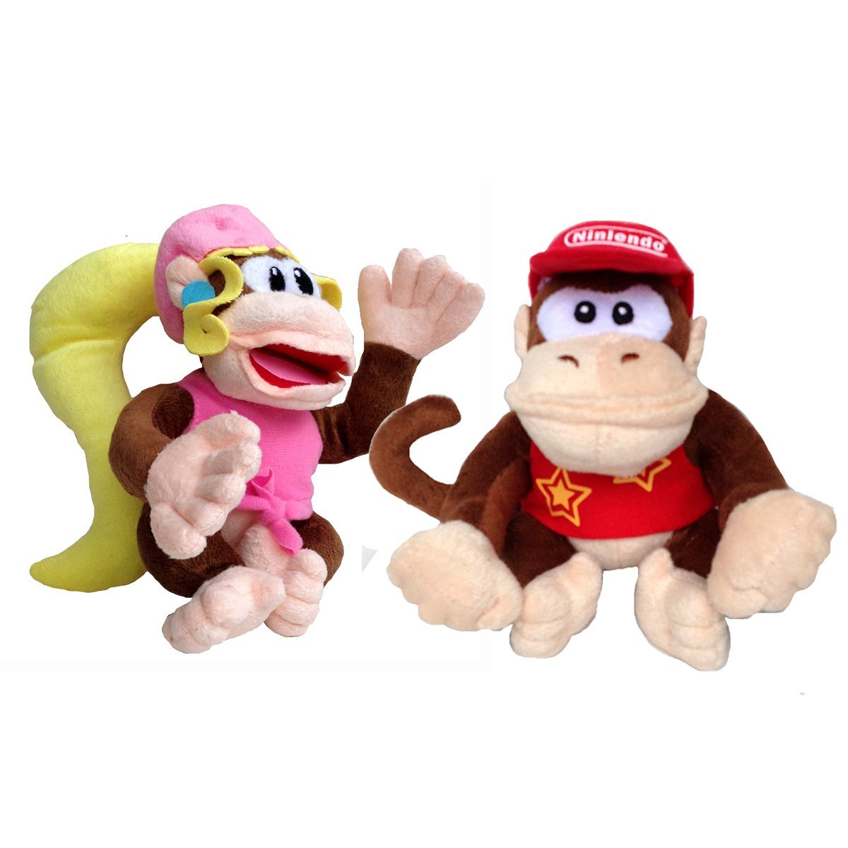 Super Mario Bros Diddy Kong Dixie Kong Soft Plush Toy Donkey Kong