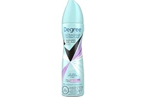 Degree UltraClear Black+White Dry Spray Antiperspirant Deodorant for Women with 72H Sweat & Odour Protection Pure Fresh Anti 