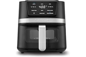 Cuisinart Air Fryer Oven, 2.6-Qt Basket Stainless Steel Air Fryer, Kitchen Dishwasher-Safe Parts with 3 Presets to Roast, Bak