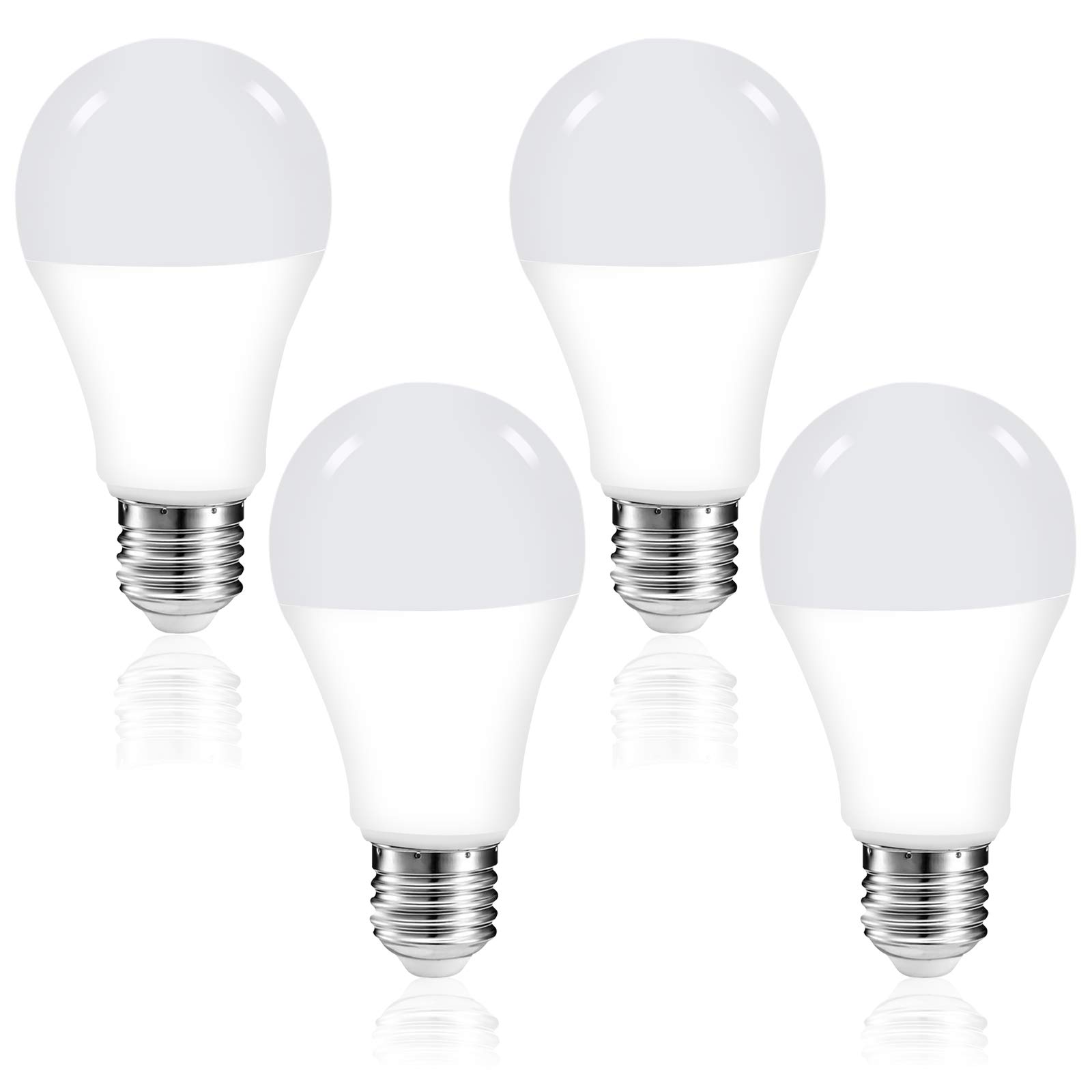 E27 LED Bulbs 12W A60 Edison Screw LED Bulb Globe Ball Lights,Non-dimmable Lamp Warm White 3000K,Pack of 4 Energy Saving Bulbs