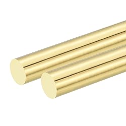 uxcell 2 Pcs 5/8"(16mm) Dia Brass Solid Round