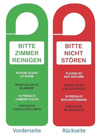 Allecto Plus - Toilet Deurhanger Set van 2 Stuks - Niet Storen Teken