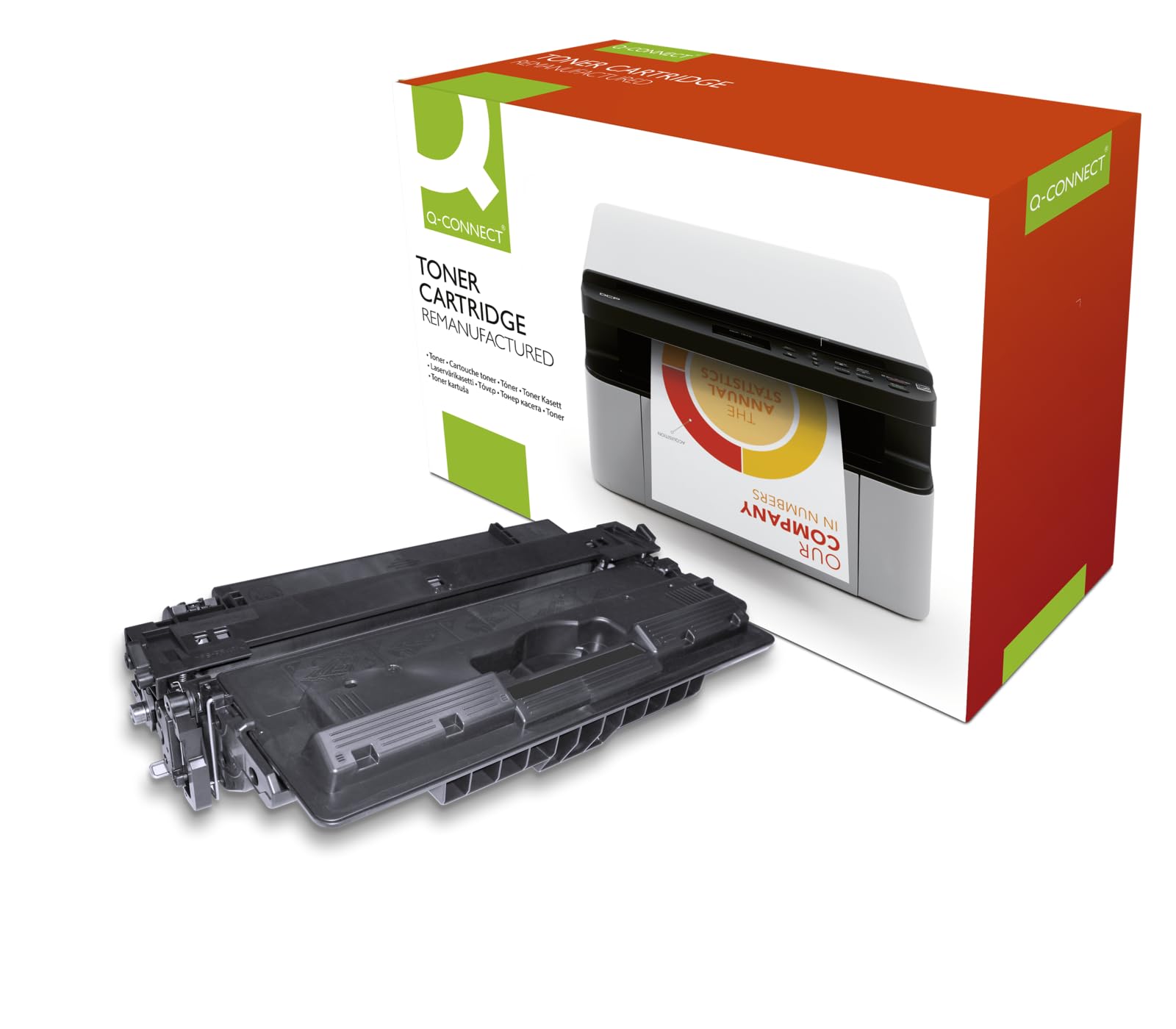 Q-Connect Remanufactured Toner for HP 70A, Black LaserJet Toner Cartridge
