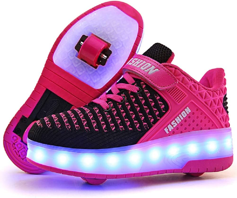 UfatansyRoller Shoes for Girls Roller Skates Shoes USB Charging Shoes for Kids Skates Boys Sneakers Gifts