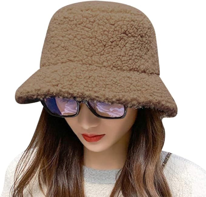 Qchomee Wintermütze Wollmischung Damen Hut Warm Fischerhut Plüsch