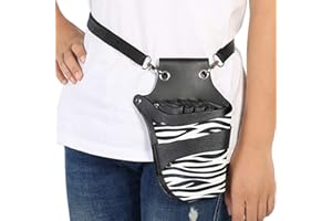SEMME Hair Scissor Holster, Hairdressing Pouch Barber Shears Holster Hairdressing Salon Scissors Kit Bag Scissors Holder Pouch for Hair Stylist with Rivet Clips Waist Shoulder Belt(5 Scissor Pouches)