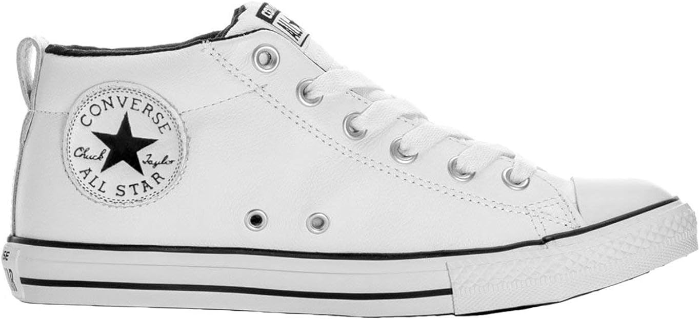 Amazon.com | Converse Boys Kid's Chuck Taylor All Star Street Mid Top Leather Fashion Sneaker 