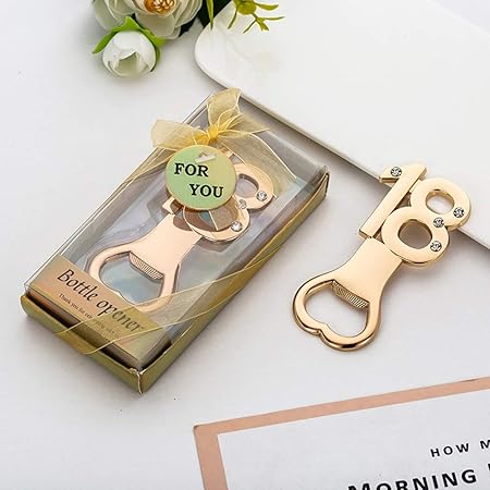 Wersolution Number 18 Bottle Openers 18th Birthday Party Favours 18th Wedding Party Favors 18th Anniversary Thank You Gifts 20pcs Amazon Co Uk Kitchen Home