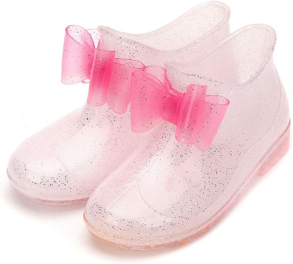short glitter rain boots