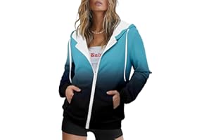 onlypuff Women's Zip Up Hoodie Long Sleeve Hooded Drawstring Sweatshirts Coat with Pocket
