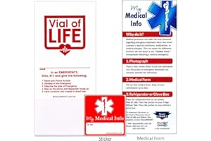 STORE SMART StoreSMART - Vial of Life PRO Medical Info Pocket - Magnetic Back - 25-Pack - for Refrigerator, Locker, Filing cabinets - LP4X9SW-25