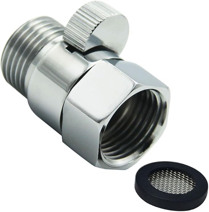 LumenTY Shower Head ShutOff Valve Solid Brass with Short Switch and
