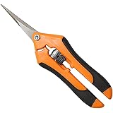 VIVOSUN 6.5" Gardening Hand Pruner Pruning Shear with Straight Stainless Steel Blades Orange
