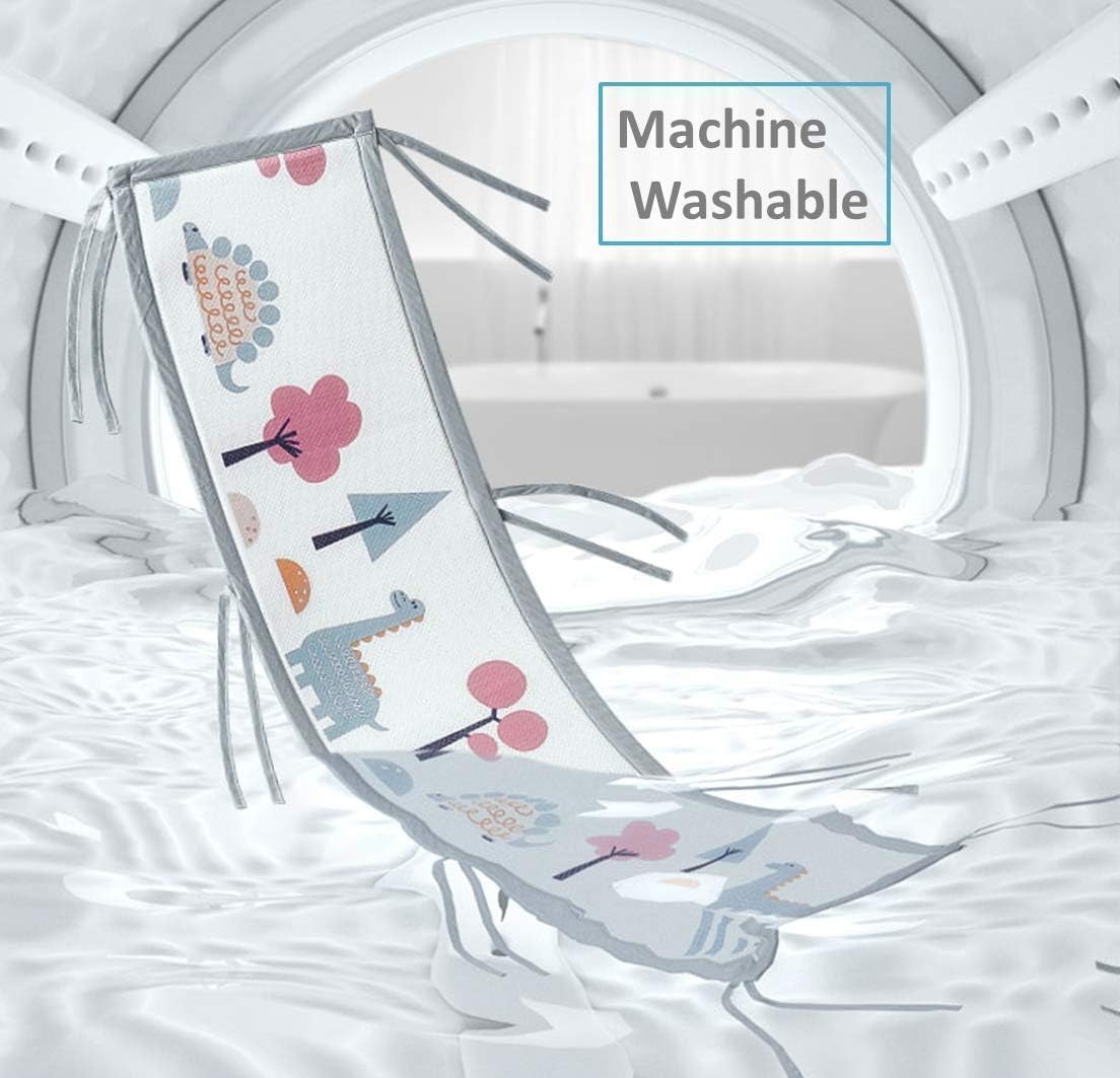 Airoya Tour De Lit Respirant 4 Cotes Protection De Qualite Superieure De 8 Mm D Epaisseur Conforme A La Norme De Securite Britannique Bs 1877 Edition Limitee Dino Amazon Fr Bebes Puericulture