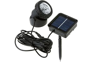 LVOERTUIG Solar Pond Lights,LED Waterproof Pond Light, Solar Spot Lights Outdoor Underwater Light, 6 LED Adjustable Landscape Solar Spotlight,Garden Landscape Lamps for Outdoor Lawn Pool(Warm White)