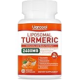 Uarcool Turmeric Curcumin Supplement 2400mg, with Black Pepper Extract for Best Absorption,Joint Support Supplement - 60 Softgels