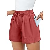 Dokotoo Womens Shorts Athletic Shorts for Women Quick Dry Gym Workout Summer Outfits Running Zipper Pocket High Waisted