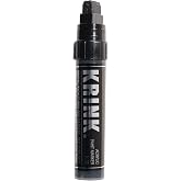Krink K-55 Black Paint Marker - Vibrant and Opaque Fine Art Acrylic Paint Pens for Smooth Surfaces - Acrylic Paint Markers for Metal Paper and Painted Surfaces - Graffiti Markers for Signs and More