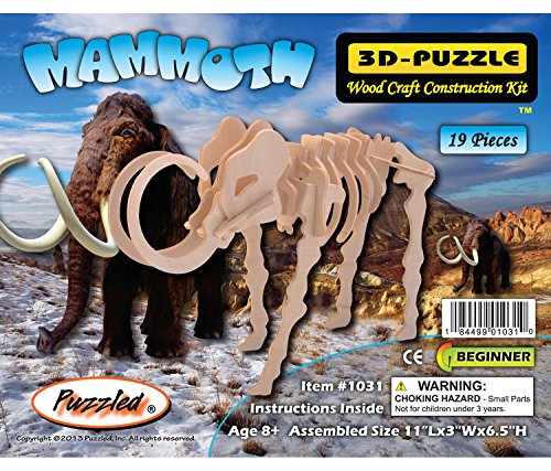 Puzzled Mammoth Wooden 3D, A