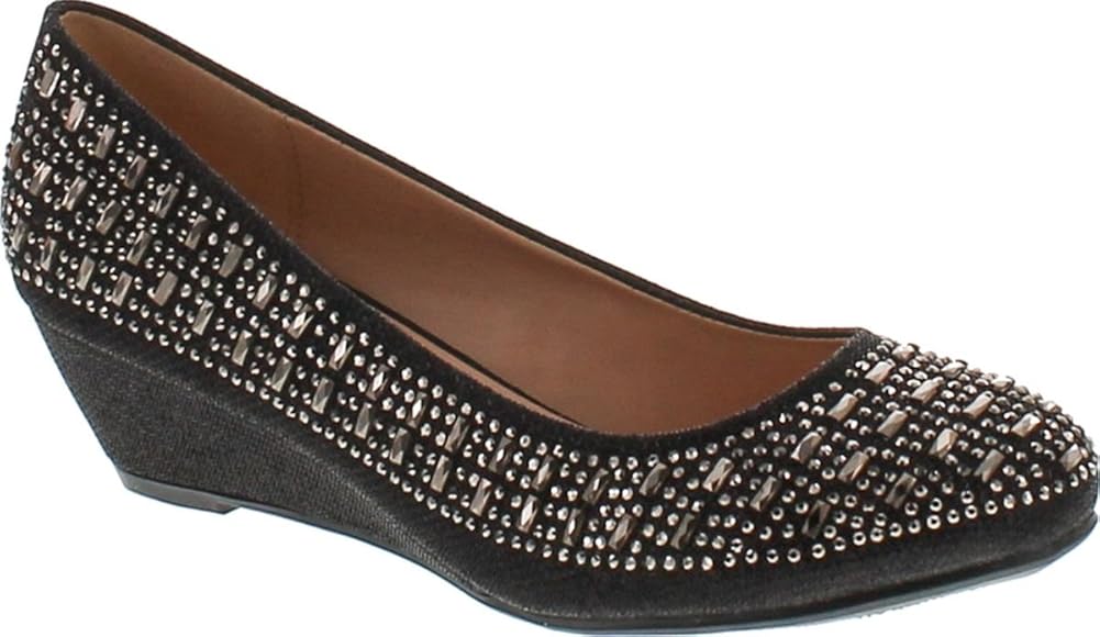 black low wedge shoes