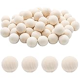 Adyoney 60 Pcs Wooden Round Ball 1" (25mm) Unfinished Wood Balls for Crafts, Wood Beads, Crafting Wood Rounds, Wooden Circles, DIY Project
