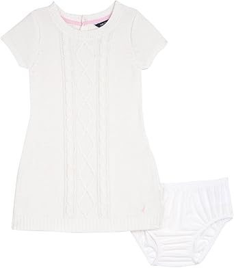 girls cream sweater dress