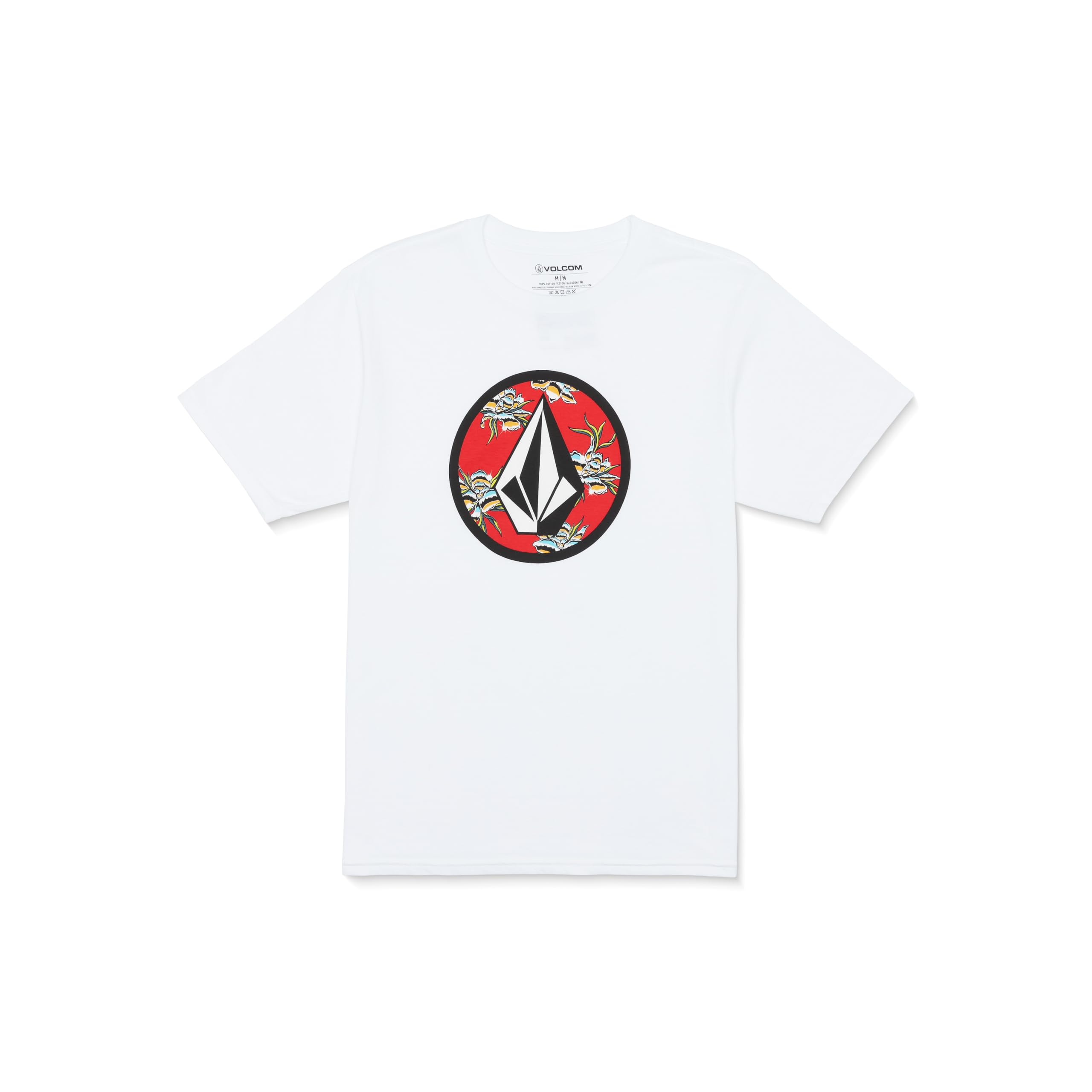 Volcom Men’s Crisp Stone Short Sleeve Tee, White 424, Small