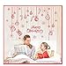 CUGBO Red Reindeer Snowflake Christmas Tree Wall Sticker Home Decor Decal for Glasses Shops Window