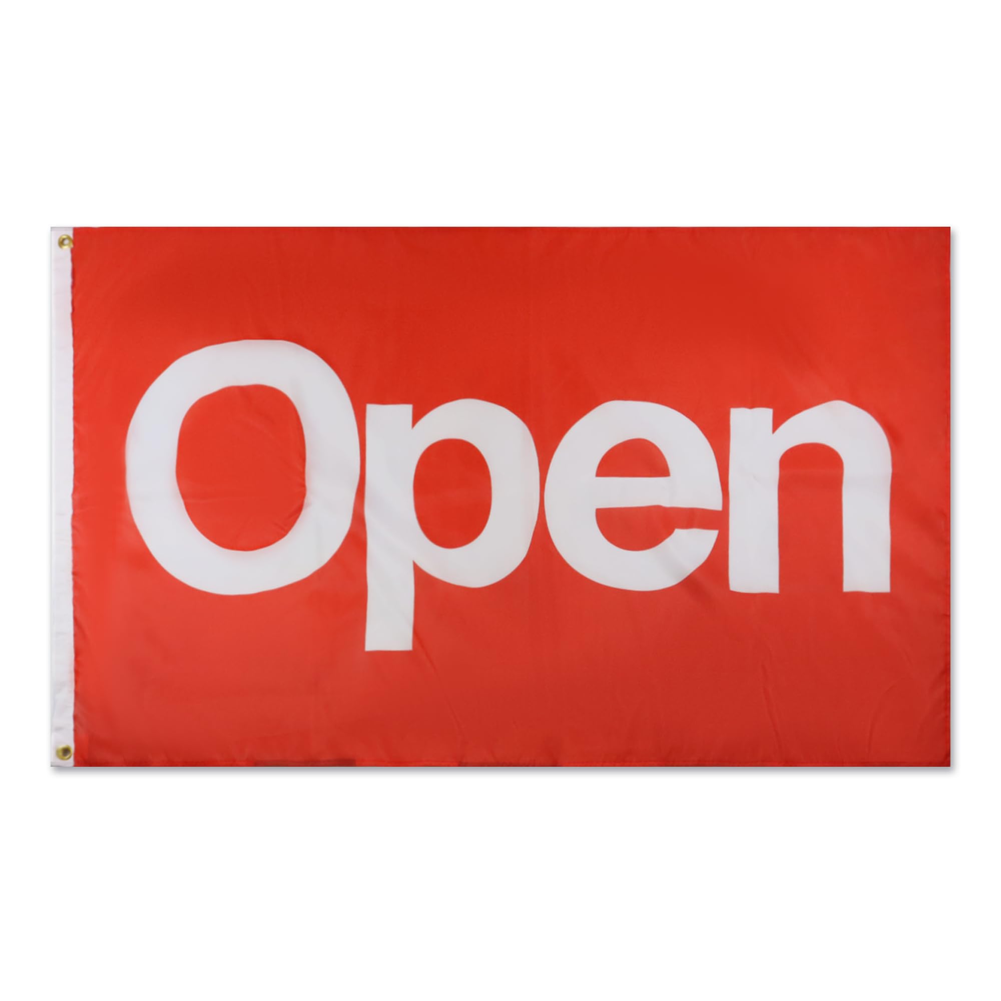 AZ FLAG - Open Red Flag - 2x3 Ft - 100D Polyester It'S Open Banner with Two Metal Grommets - Fade Resistant - Vivid Colors - 2' x 3' Feet - 90x60 Cm